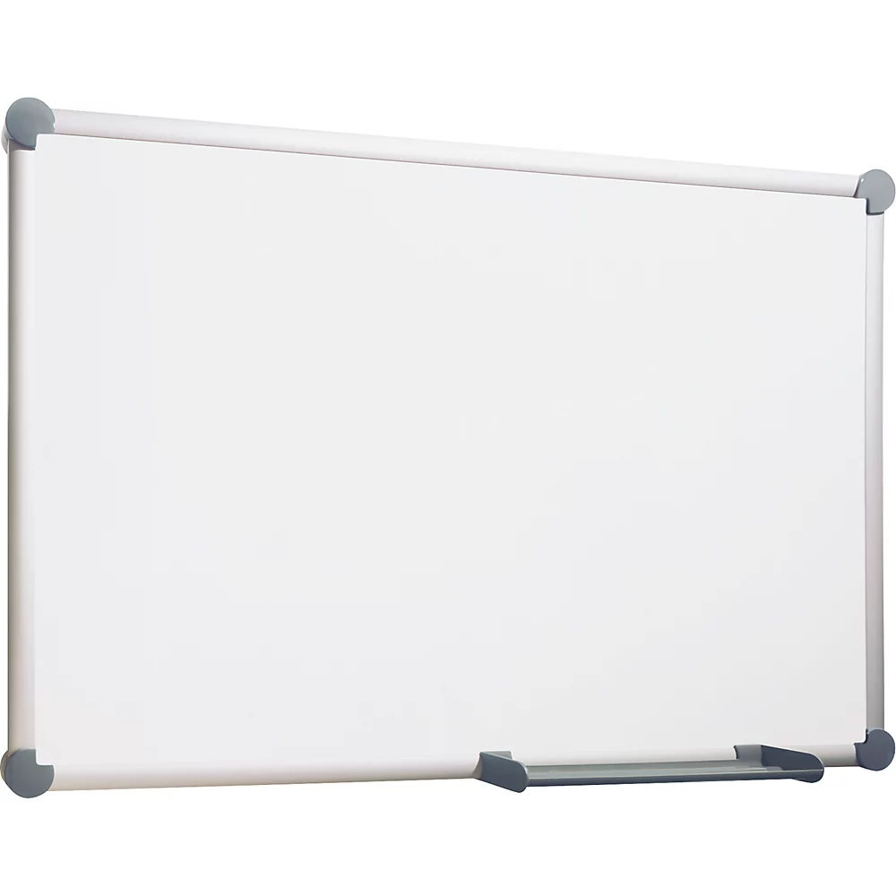 Bild von MAUL Whiteboard 2000 MAULpro 90 x 180 cm | Magnetische Wandtafel aus Aluminium mit Stiftablage für Whiteboard Marker | Trocken abwischbar | Kratzfeste Oberfläche | Quer- und Hochformat | Grau