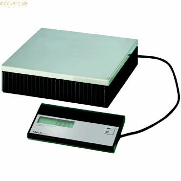 Bild von MAUL Paketwaage MAULparcel | Stabile Paketwaage bis 50kg | Große Wiegefläche 30 x 30 cm | Waage inklusive separatem Bedienpult | Automatische Nullstellung und Abschaltautomatik | Schwarz