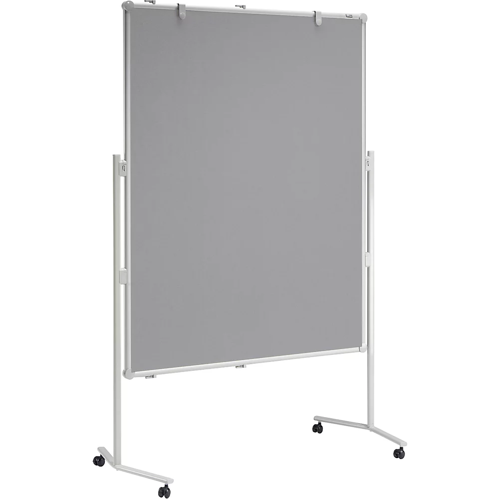 Bild von Maul Moderationstafel MAULpro (B x H) 120cm x 150cm Textil Grau Inkl. Ablageschale, Inkl. Blockhalte