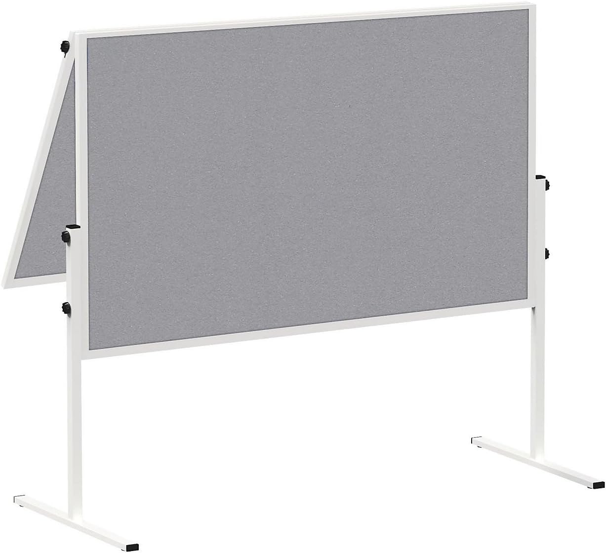 Bild von MAUL Moderationstafel MAULsolid 150x120 cm | Klappbare Pinnwand für beidseitige Nutzung | Pinnwand Filz für Moderationskarten, Pinnnadeln | Tafel für Büro, Schule, Universität | Blau