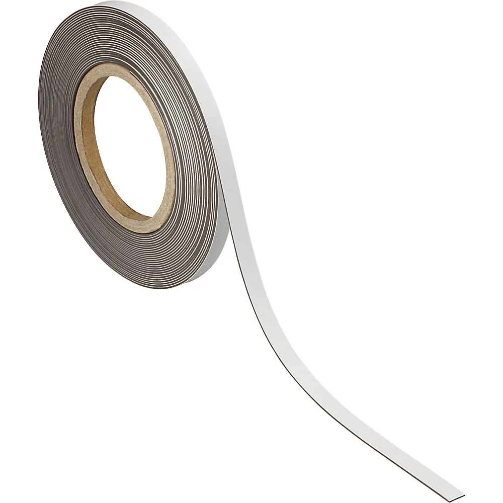 Bild von MAUL Magnetband, 10 mm x 10 m, Dicke: 1 mm, weiß beschriftbares Kennzeichnungsband, Non-Permanent-Marker - 1 Stück (6524102)
