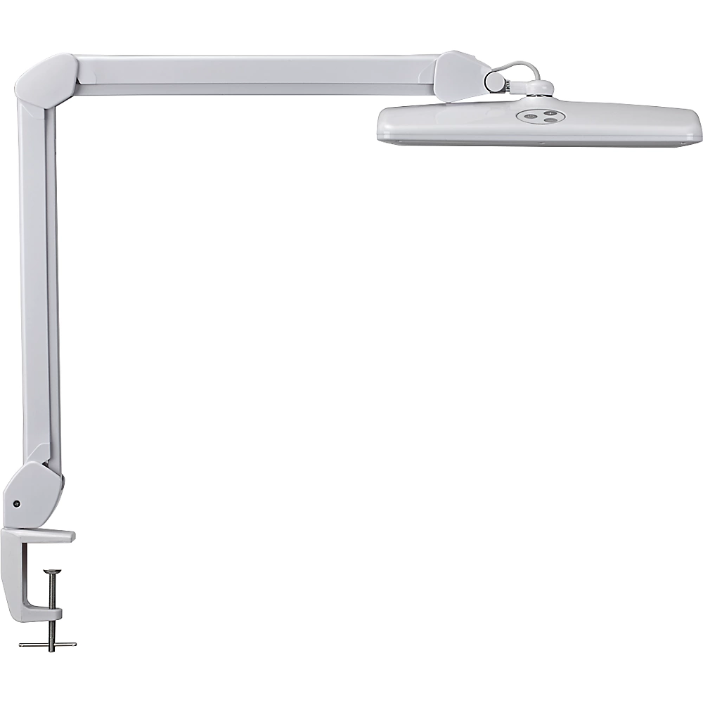 Bild von Maul LED Schreibtischlampe MAULintro | Stufenlos dimmbar | LED Arbeitsleuchte mit Klemmfuß | Klemmfußleuchte mit 1.449 Lumen | Tageslichtlampe für Büro, Modellbau, Werkstatt | Weiß
