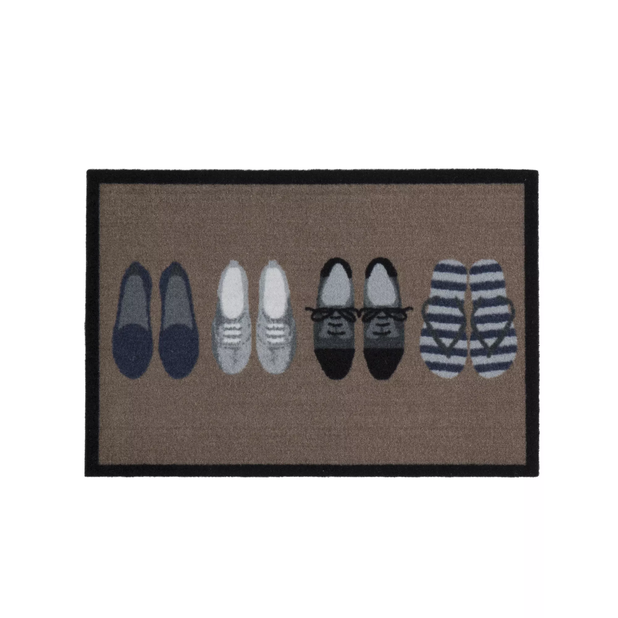 Bild von toom Schmutzfangmatte 'Shoes blue' braun 39 x 58 cm