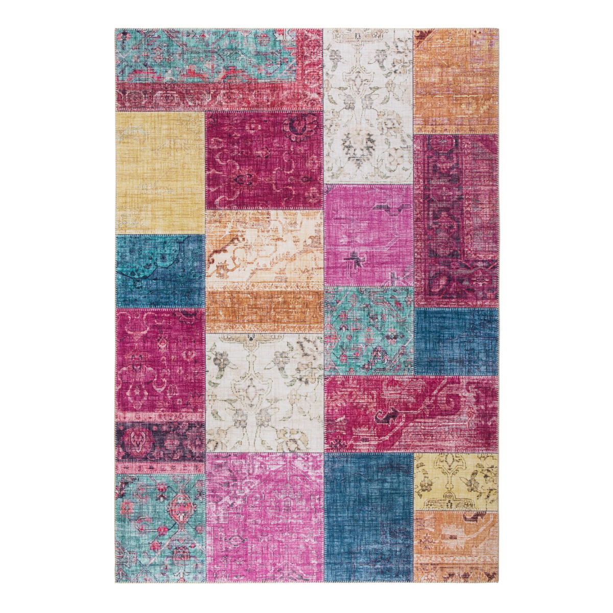 Bild von Homcom Teppich pflegeleichter Kurzflor Multi 150 x 80 x 0,7 cm   Aosom