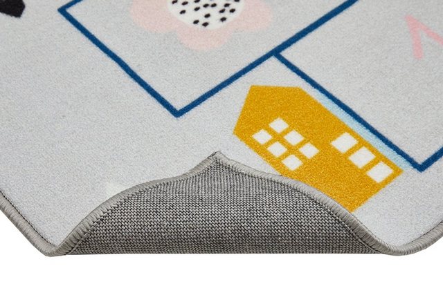 Bild von Andiamo Kinderteppich »Hüpfkästchen«, rechteckig, 6 mm Höhe, Kurzflor, Spielteppich, Spielmotiv Hüpfkästchen "Himmel & Hölle"