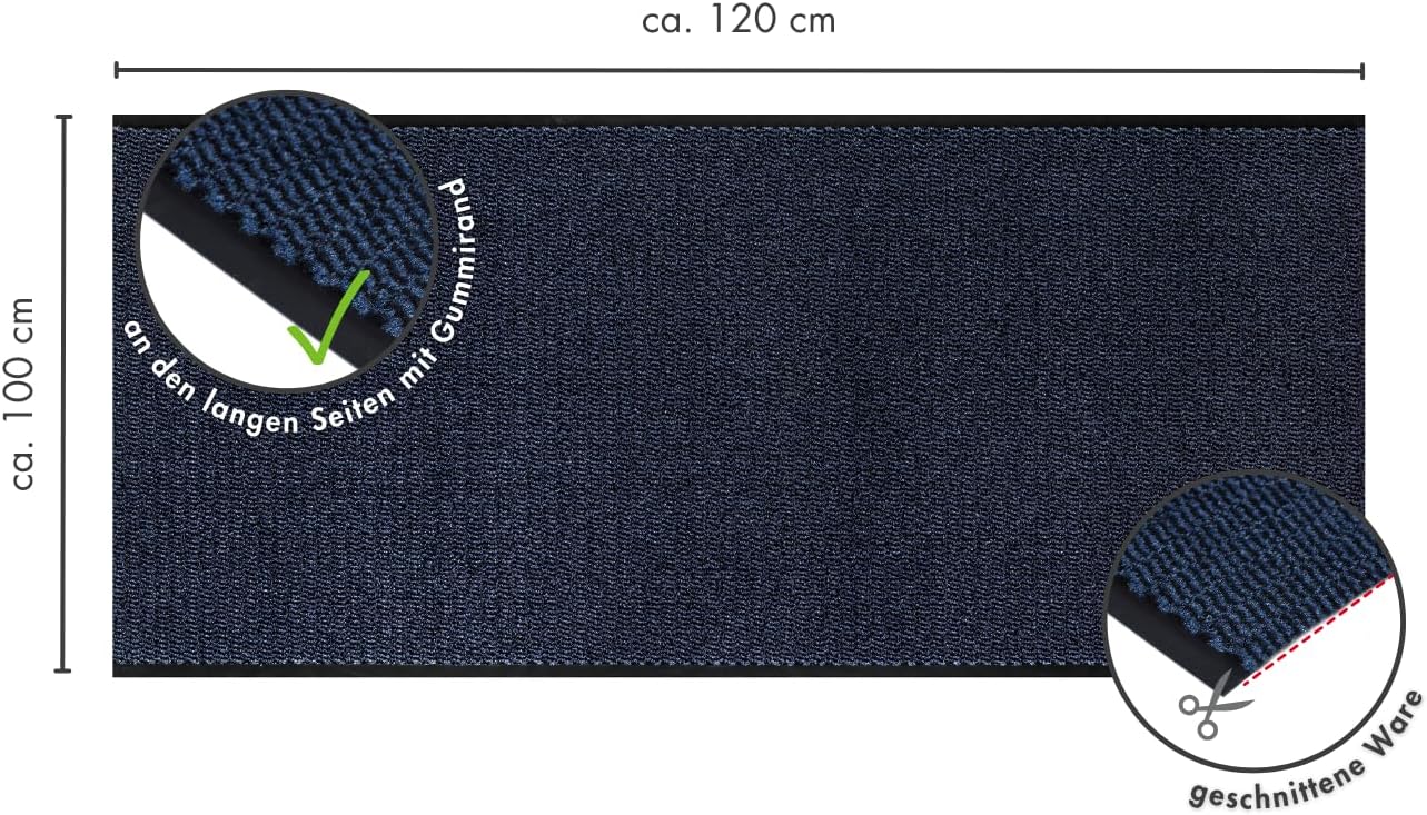 Bild von andiamo Schmutzfangmatte Easy Teppichläufer für den Hauseingang - Einsetzbar im Flur als Türmatte oder Läufer Braun 120 x 250 cm