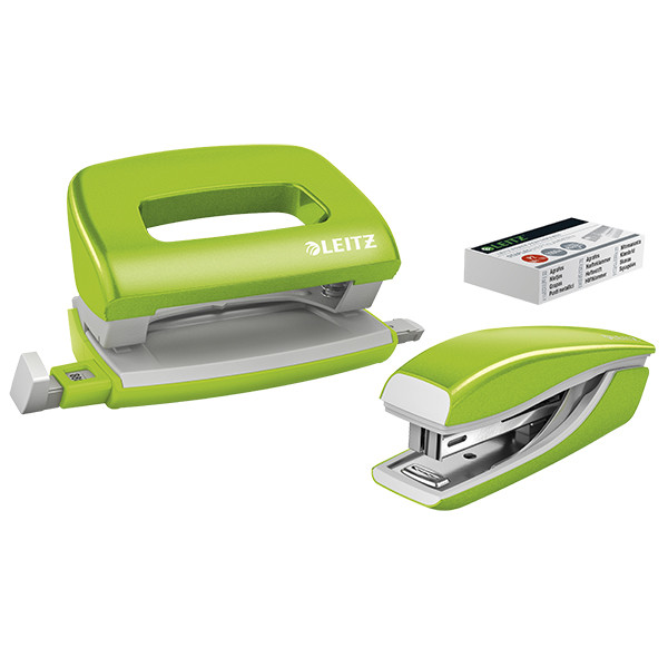 Bild von LEITZ 55612001 - Set Mini-Heftgerät und -Locher, NeXXt WOW, weiß