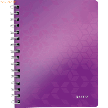 Bild von Leitz WOW Collegeblock A5 liniert, spiralgebunden mit PP-Einband Violett