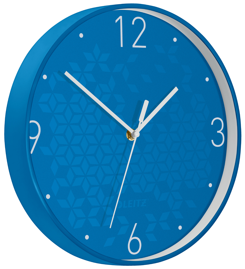 Bild von Wanduhr WOW, 291x291x43mm, blau, 90150036, benötigt 1x AA Batterie