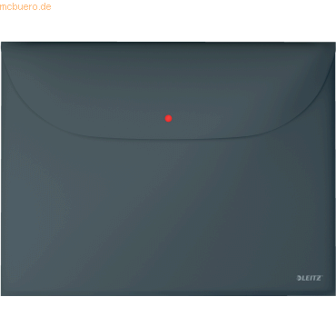 Bild von Leitz® Dokumentenhülle Cosy Privacy, blickdicht, A4-Format, für bis zu 50 Blatt, mit 2 Taschen, 3 Stück, grau