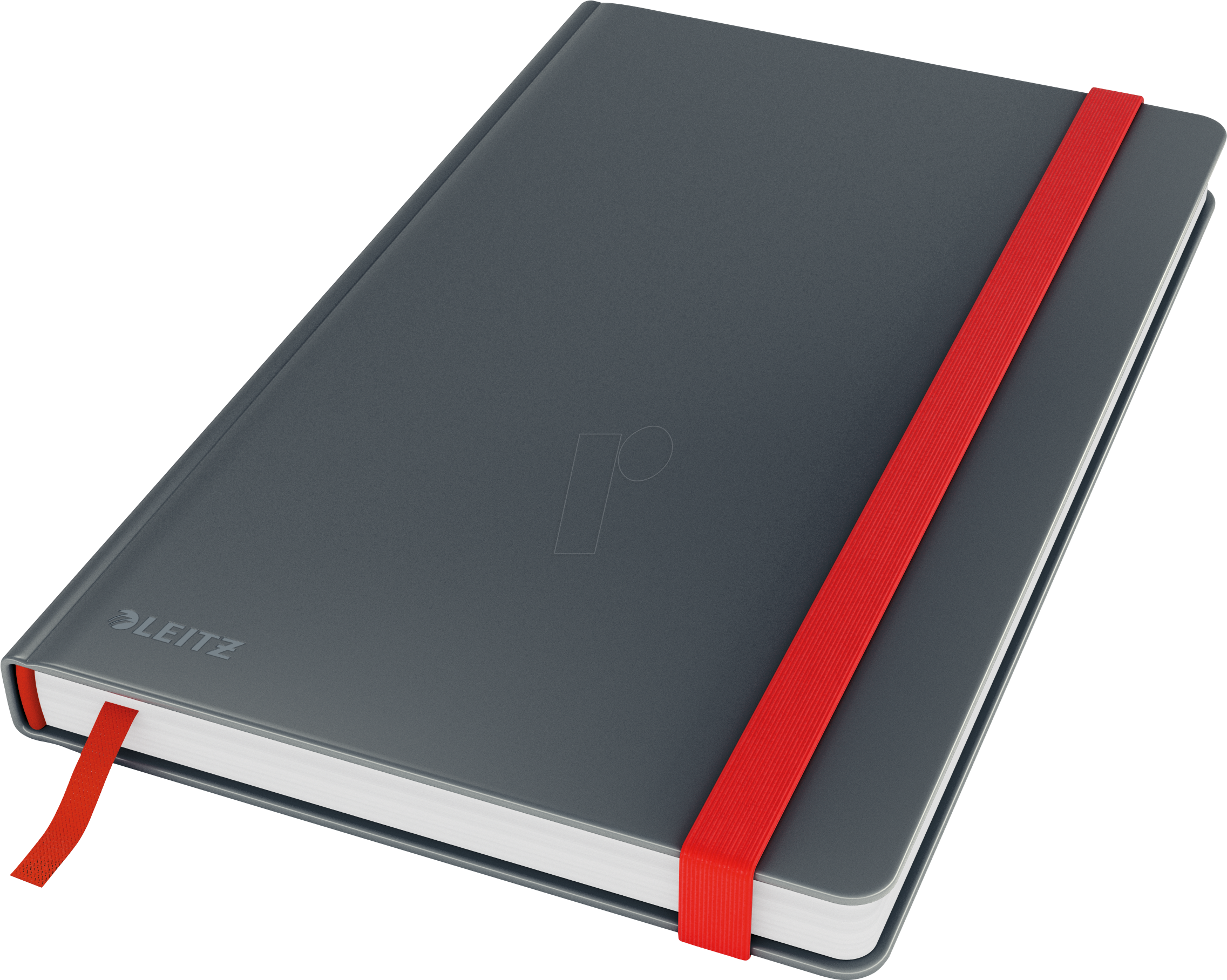 Bild von Leitz kariertes Hardcover Notizbuch in A5 Format, 80 Blatt, 160 Seiten, 100 g/m² Papier, Ideal für Büro, Schule, Studium oder als Journal Buch, Gummizugverschluss, Grau, Cosy-Serie, 44540089