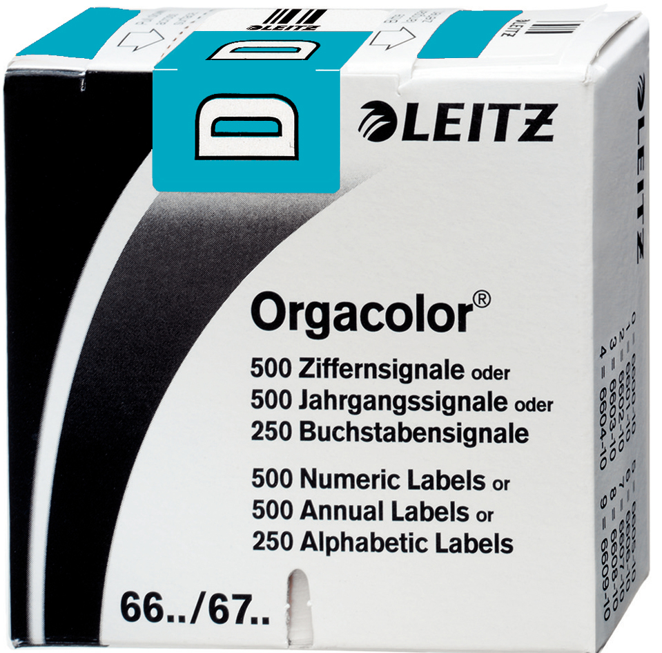 Bild von Leitz Orgacolor - Blau - Abgerundetes Rechteck - 30 x 23 mm - 73 x 73 x 30 mm (6613-10-00)