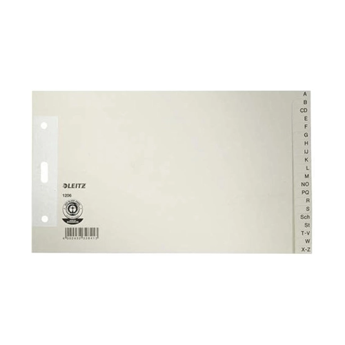Bild von 1206 Papierregister A - Z - A5 quer, Überbreit, 100 g/qm, 20 Blatt, grau