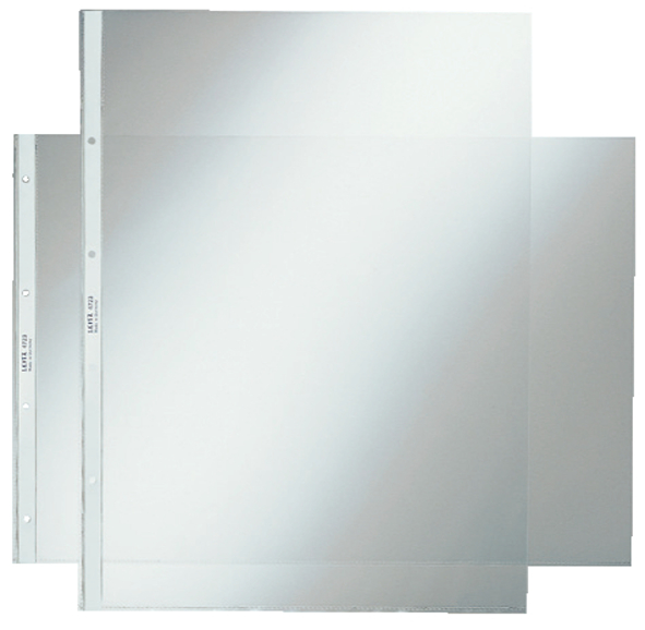 Bild von Leitz, Mappe, Prospekthülle, A3 quer, PP, genarbt, 0,10 mm oben offen, dokumentenecht, Lochung: 80-80-80 mm (A3, 50 x)
