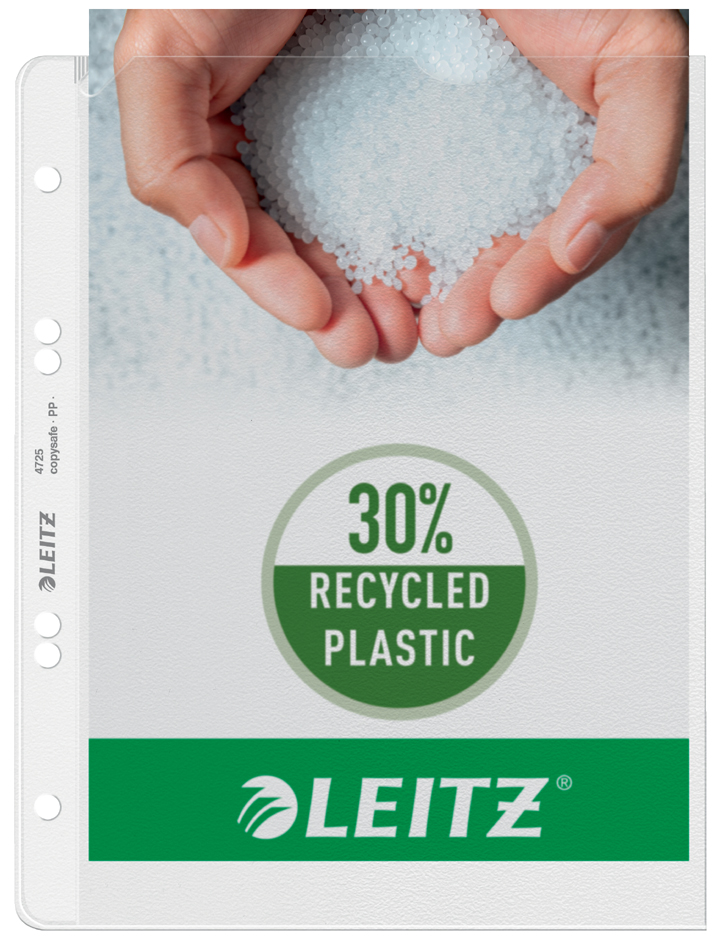 Bild von LEITZ Prospekthülle extrastark, A5, PP, genarbt, 0,13 mm mit Einreißschutz, oben offen, dokumentenecht, Lochung: (4725-00-03)