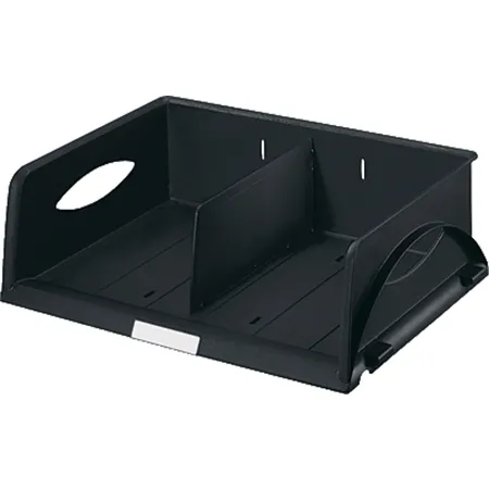 Bild von Esselte-Leitz LEITZ Ablagekorb Sorty, DIN A4/C4 quer, schwarz aus Kunststoff, für Überbreiten bis 370 x 272 mm, Unter - 1 Stück (5230-00-95)