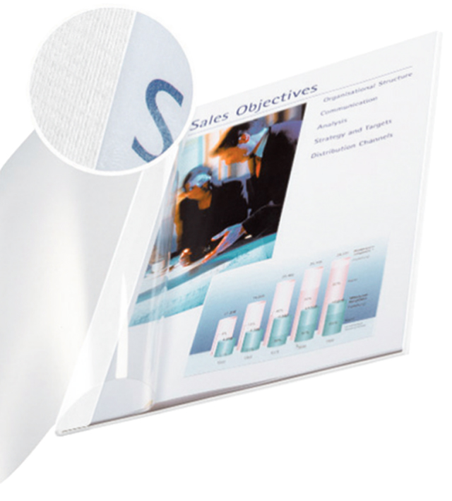 Bild von Esselte Leitz ImpressBIND - 7 mm - A4 (210 x 297 mm) - 70 Blätter - weinrot mit transparentem Einband - Softcover (7399-00-28)