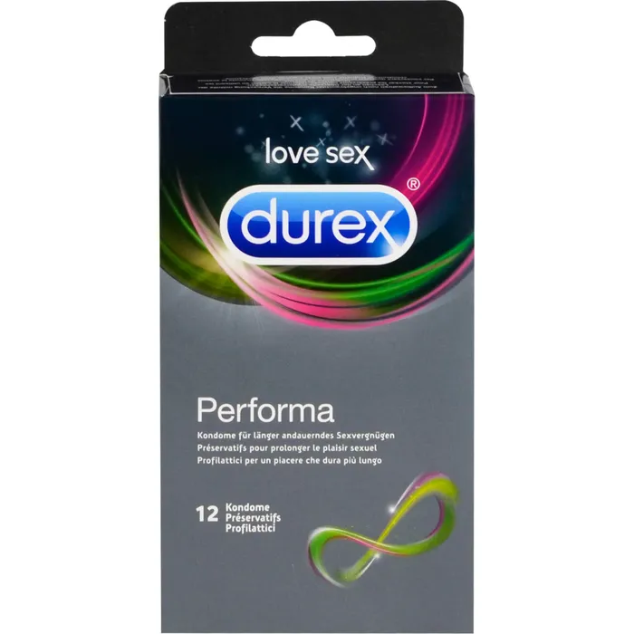 Bild von durex Kondome Performa Packung mit, 12 St., ausdauernde Markenkondome für einen längeren Liebesakt