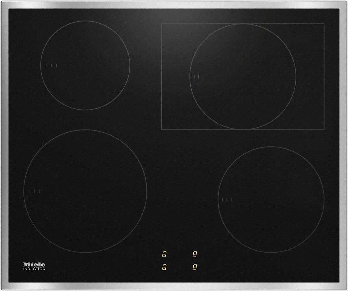 Bild von Miele Einbau-Induktionsfeld KM 7002 FR (schwarz-edelstahl)