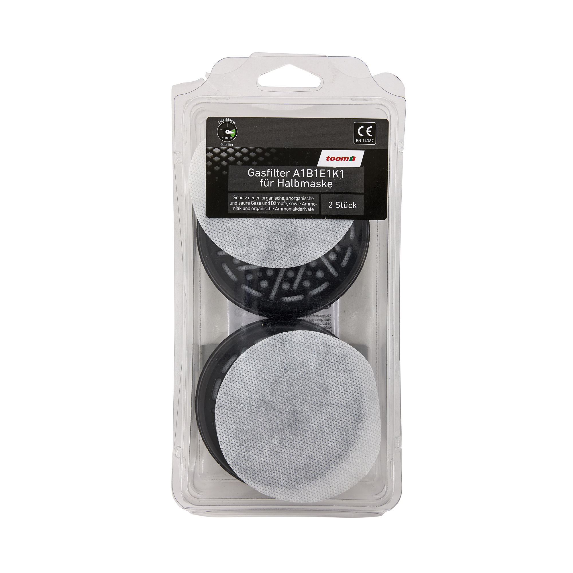 Bild von toom Gasfilter A1/B1/E1/K1 für Halbmaske, 2 Stück
