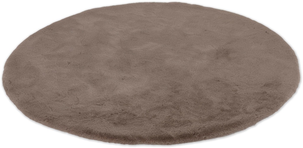 Bild von Schöner Wohnen Kollektion Kunstfell Teppiche Tender – hochflor Shaggy Matten – Modellart rund – luxuriöser Fellteppich – Vorleger mit Fellimitat – (Cappuccino, 120 cm Ø)