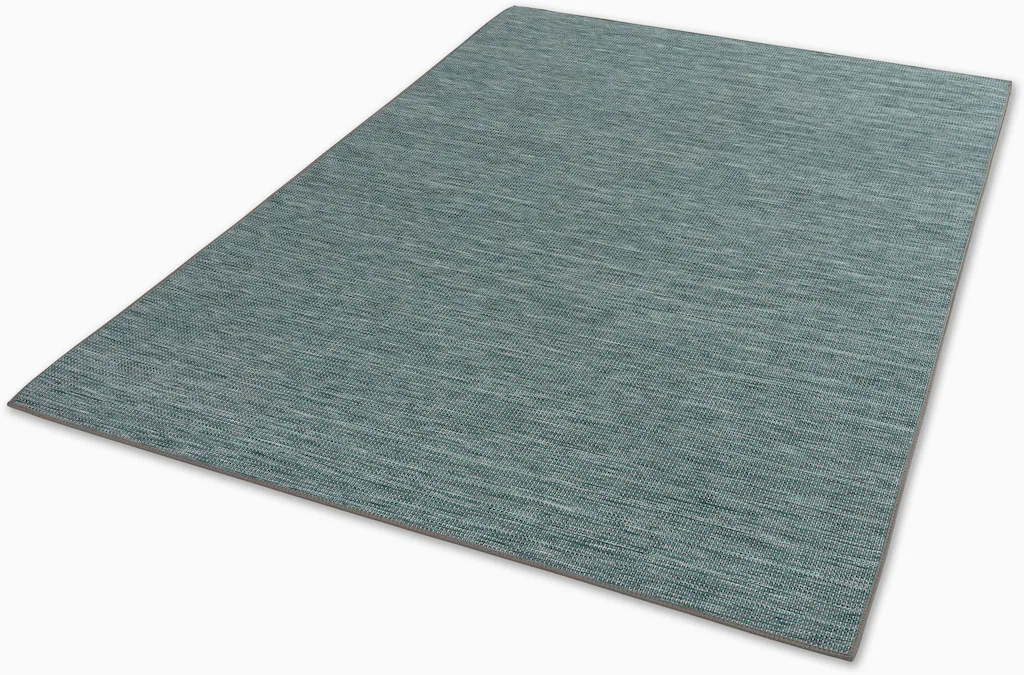 Bild von Schöner Wohnen Kollektion Outdoor Teppich wetterfest - Feuchtigkeitsbeständiger Teppich Wohnzimmer - Außen Teppich robust Balkon, Terasse, Garten - Türkis 90 x 160 cm