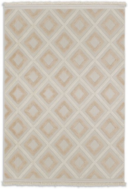 Bild von SCHÖNER WOHNEN-Kollektion Teppich »Summer 6352«, rechteckig, 6 mm Höhe, In- und Outdoor geeignet, Hoch Tief Struktur, Robuster Teppich
