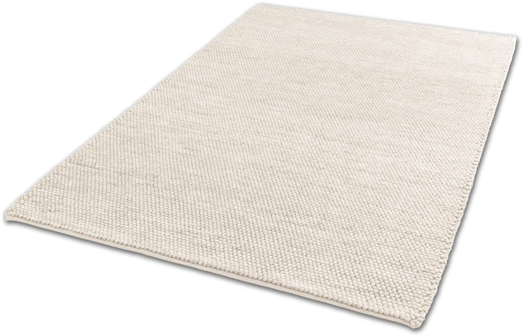 Bild von natürlicher Teppich Wohnzimmer, Schlafzimmer, Hochflor Teppich, handgewebter Teppich, Elegante Farbe, lebhafter Teppich, Teppich weiß, 170x240 cm