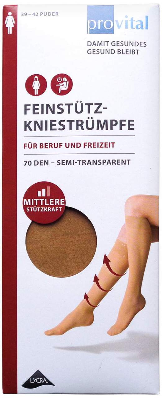 Bild von Provital 70den Stützkniestrümpfe Gr. 39-42 Puder - Stützstrümpfe