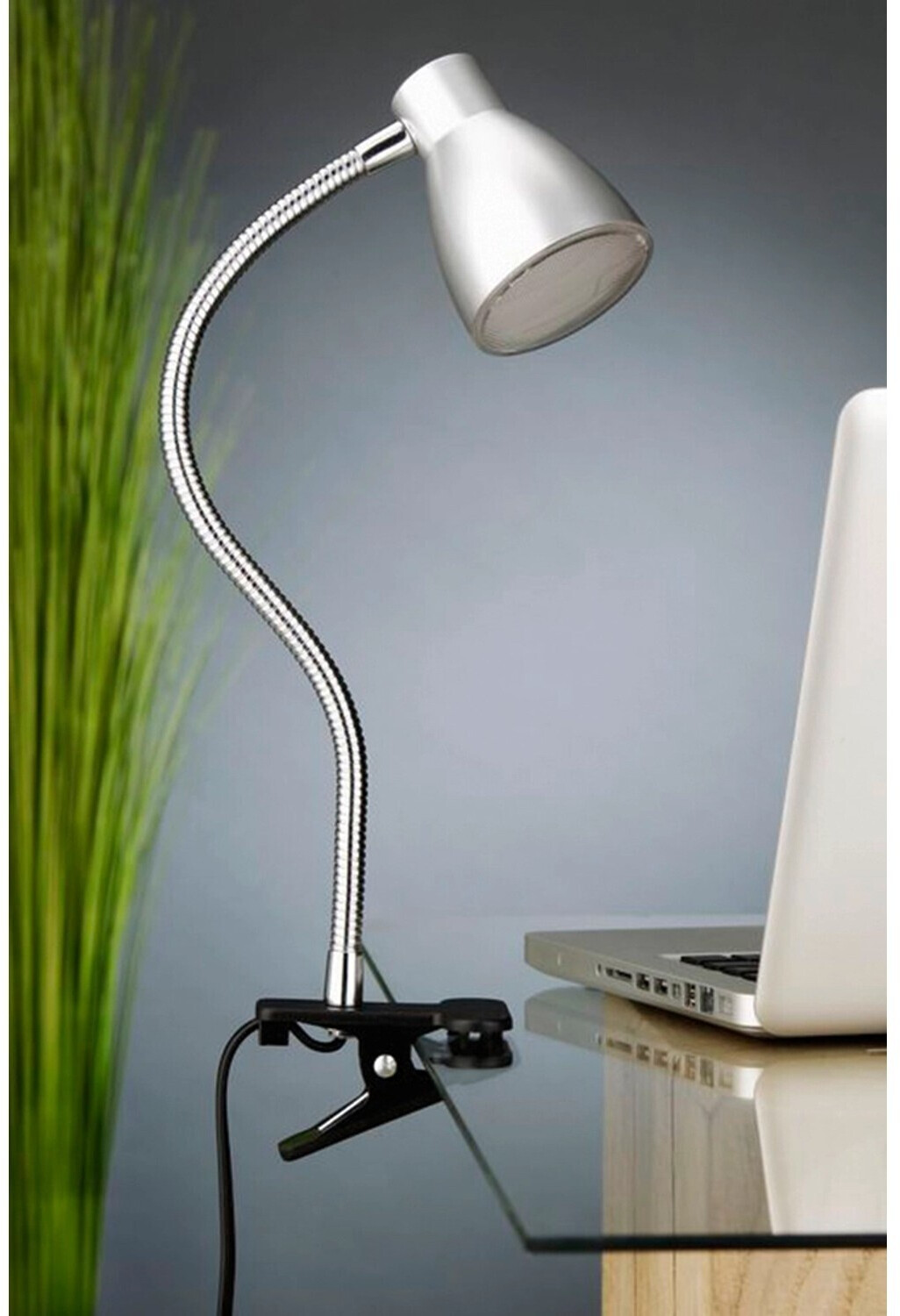 Bild von Briloner Leuchten LED Tischleuchte Briloner LED Klemmleuchte Grip titan 28,5 x 7 cm, Inkl. Leuchtmittel, Nicht dimmbar nicht Smart Home-fähig ohne Bewegungsmelder