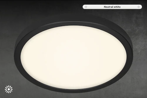 Bild von BRILONER Leuchten - LED Deckenleuchte, Deckenlampe, 24,5 Watt, 2.400 Lumen, 4.000 Kelvin, Schwarz-Weiß, Ø 40,5cm 3468-415 Weiß-schwarz