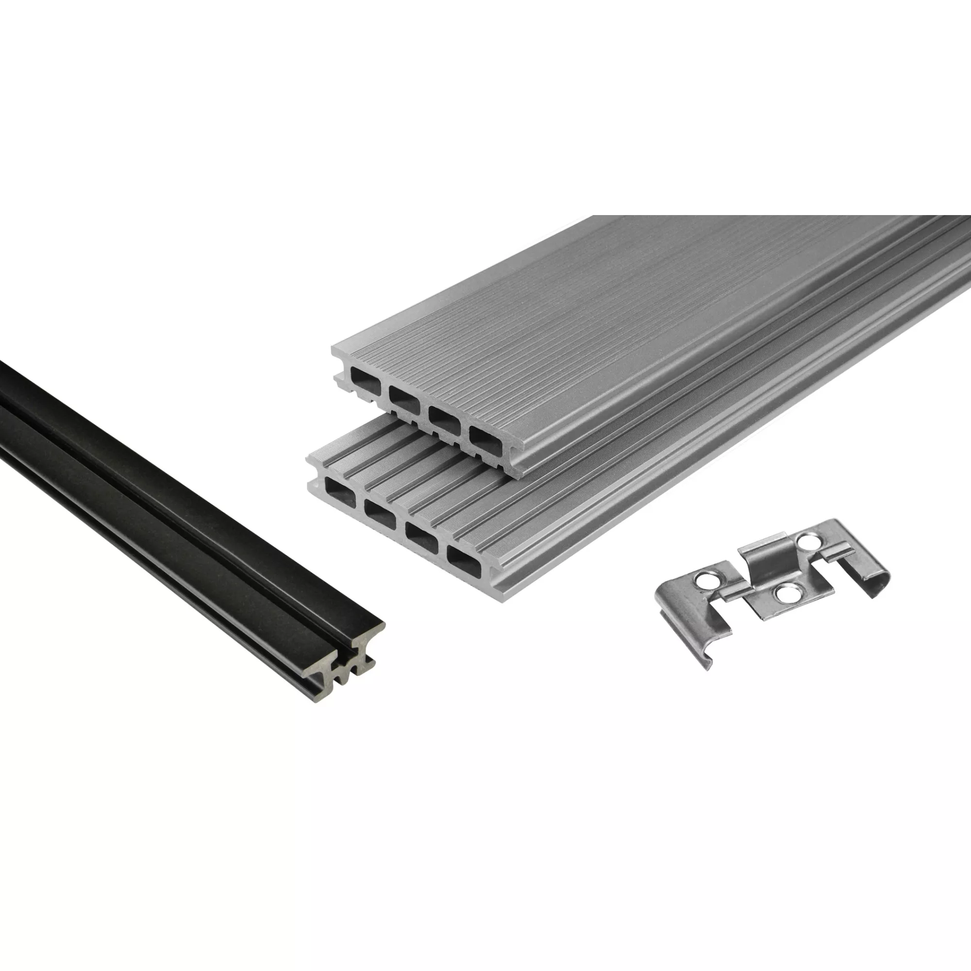 Bild von Kosche Terrassendielenpaket 'Kovalex' WPC grau 5000 x 6000 x 26 mm