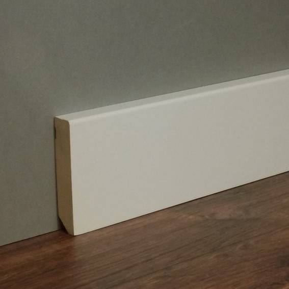 Bild von Sockelleiste / Fußleiste / Bodenleiste Cevo-3 (73008) | 16 x 78 x 2400 mm | Weiß