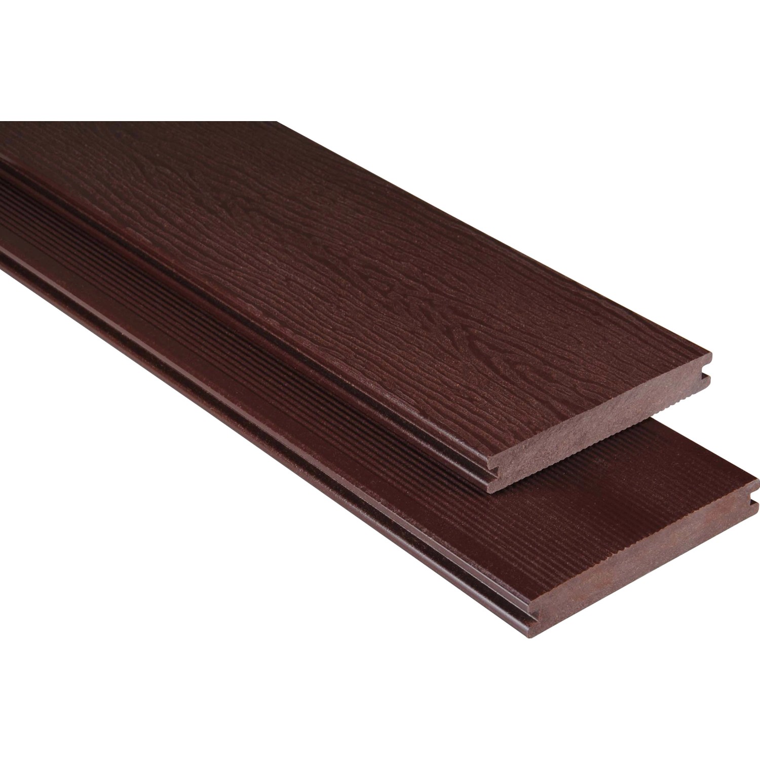 Bild von Kovalex WPC Terrassendiele Massiv Struktur  Braun Zuschnitt 2cm x 14,5cm x 430cm