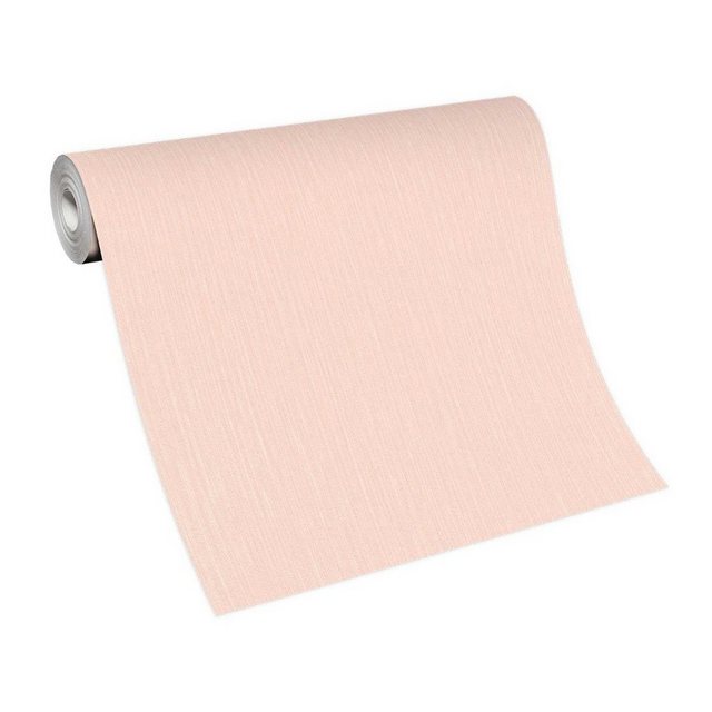 Bild von Bricoflor Pastell Tapete Einfarbig Rosa Vliestapete im Uni Stil für Schlafzimmer und Kinderzimmer Vlies Wandtapete in Pastellfarben Schlicht