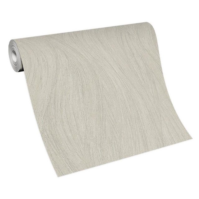 Bild von Erismann Vliestapete Muster Struktur Wellen Beige Silber Metallic 10317-02 Evolution