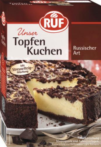 Bild von Ruf Unser Topfenkuchen Russischer Art mit Streuselteigmischung 700g