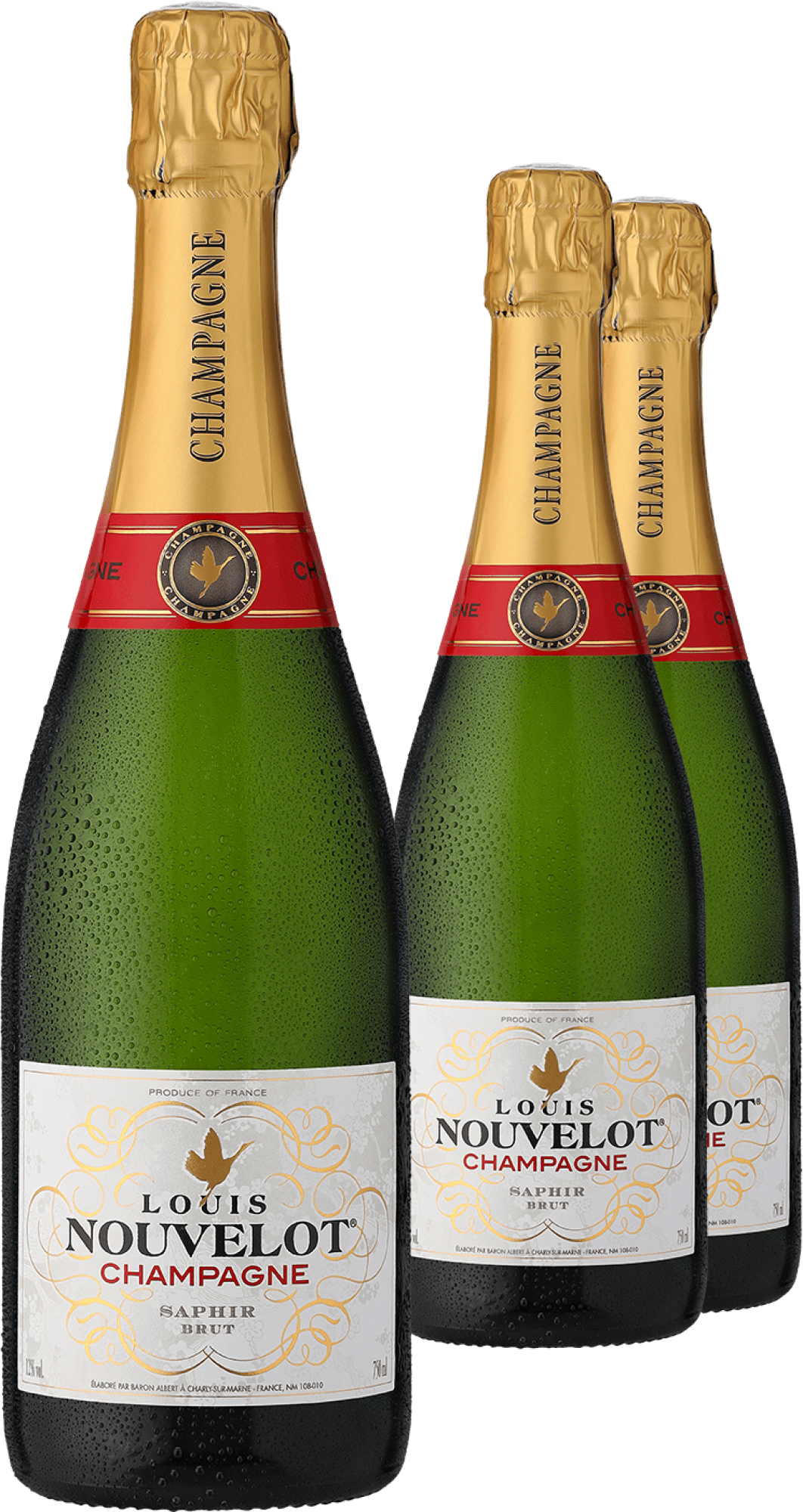 Bild von 2+1-PAKET Louis Nouvelot Champagner Brut »Saphir«