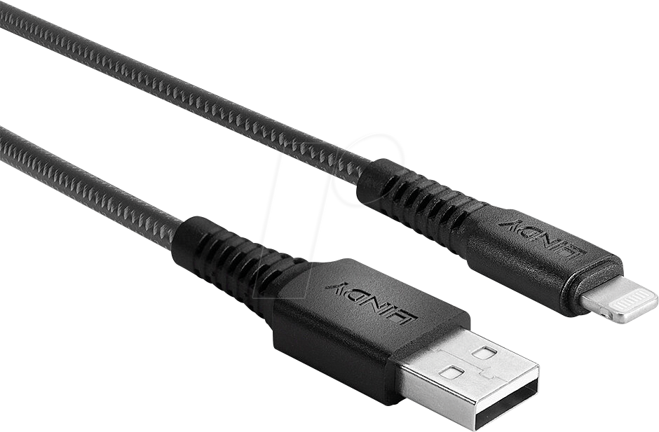 Bild von Lindy 0.5m robustes USB Typ A an Lightning Ladekabel USB Typ A Stecker an Lightning-Stecker (31290)