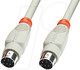 Bild von LINDY Tastatur/Maus Adapter [1x PS/2-Stecker - 1x PS/2-Stecker] 5m Grau