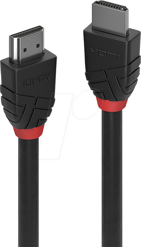 Bild von LINDY 36474- HDMI-Kabel 2.0 Black Line High Speed 5 Meter mit Ethernet, 4k@60Hz HDMI 2.0 18G 3D 1080p HDCP 2.2 120Hz 144Hz HDR ARC CEC ATC, ATC-getestet, TV OLED, Monitor, Xbox, Blu-Ray, Soundbar