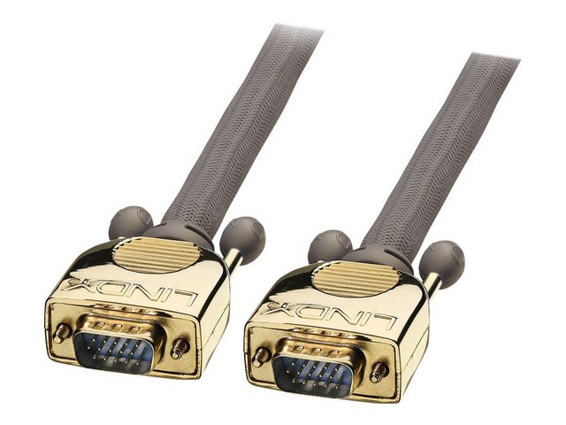 Bild von Lindy Premium Gold - VGA-Kabel - HD-15 (M) - HD-15 (M) - 30,0m - Flügelschrauben - Anthrazit (37826)