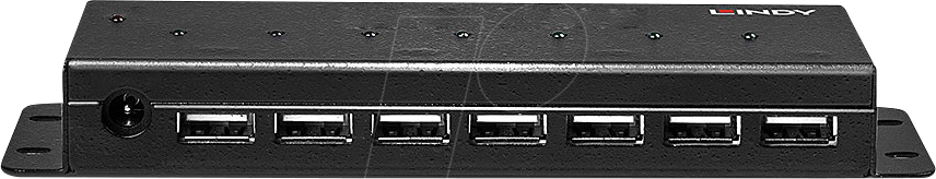 Bild von Lindy USB-Verteiler LINDY LINDY USB 2.0 Metall Hub 7 Port 7 Port USB 2.0-Hub Schwarz