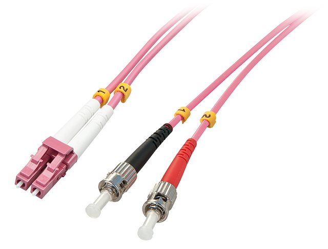 Bild von Lindy - Patch-Kabel - LC Multi-Mode (M) - ST multi-mode (M) - 10,0m - Glasfaser - 50/125 Mikrometer - OM4 - halogenfrei - violett (46354)