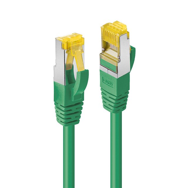 Bild von Lindy 15m RJ45 S/FTP LSZH Netzwerkkabel, Grün Cat.6A Stecker,Cat.7 Rohkabel (S/FTP, CAT7, 15 m), Netzwerkkabel
