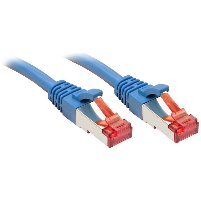 Bild von Lindy LINDY 47715 RJ45 Netzwerkkabel, Patchkabel CAT 6 S/FTP 0.30 m Blau 1 Netzkabel, (30.00 cm)