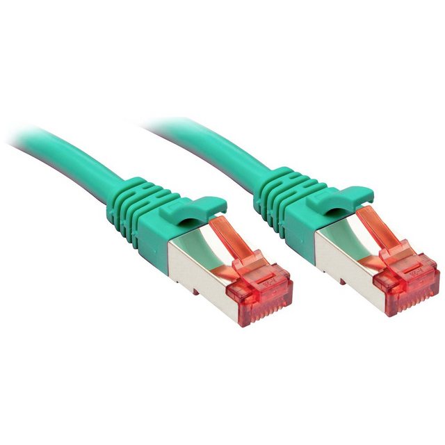 Bild von 30.00m Lindy Cat. 6 Patchkabel S/FTP RJ45 Stecker auf RJ45 Stecker Grün ANSI/TIA-568-C.2 / Rastnasenschutz