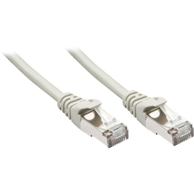 Bild von LINDY 48348 RJ45 Netzwerkkabel, Patchkabel CAT 5e F/UTP 15.00m Grau mit Rastnasenschutz 1St.