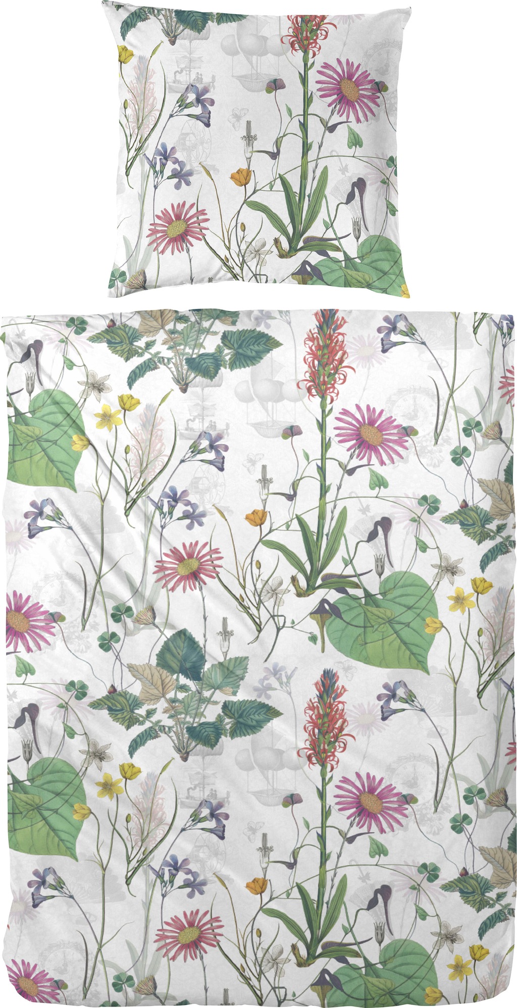 Bild von Primera Bettwäsche Mako-Satin Bettwäsche Botanicals, Mako-Satin, 2 teilig, Mit satten Grüntönen