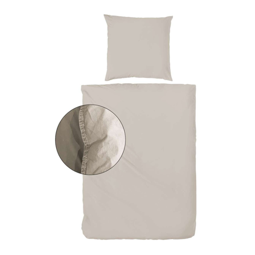 Bild von H.G. Hahn-Haustextilien Renforce Bettwäsche stone washed leinen Stofftasche 155x220+80x80 cm